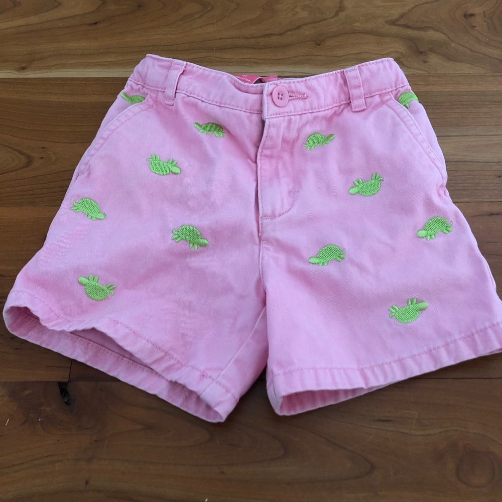VGUC 3T J. Khaki embroidered turtle shorts